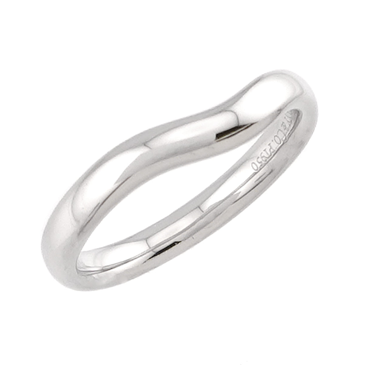 Wide Curved Band Ring Pt Platinum size6.25-6.5(US)