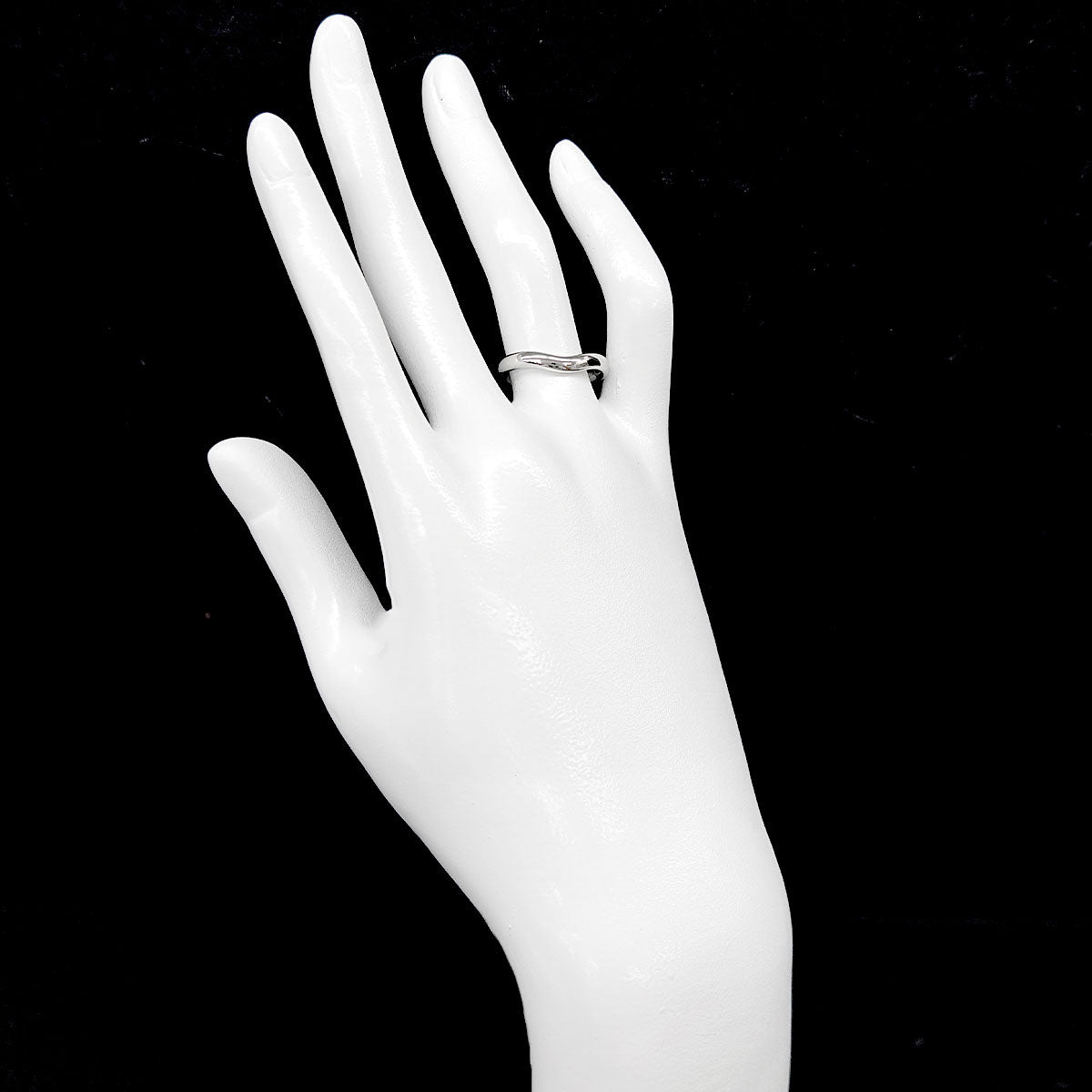 Wide Curved Band Ring Pt Platinum size6.25-6.5(US)