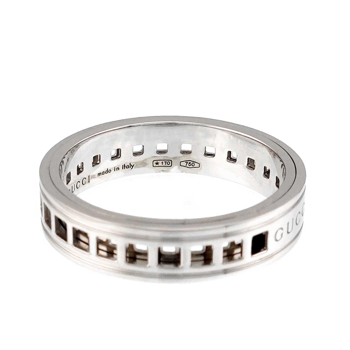 Scroll Ring 18K White Gold 750 Size24 10.25(US)