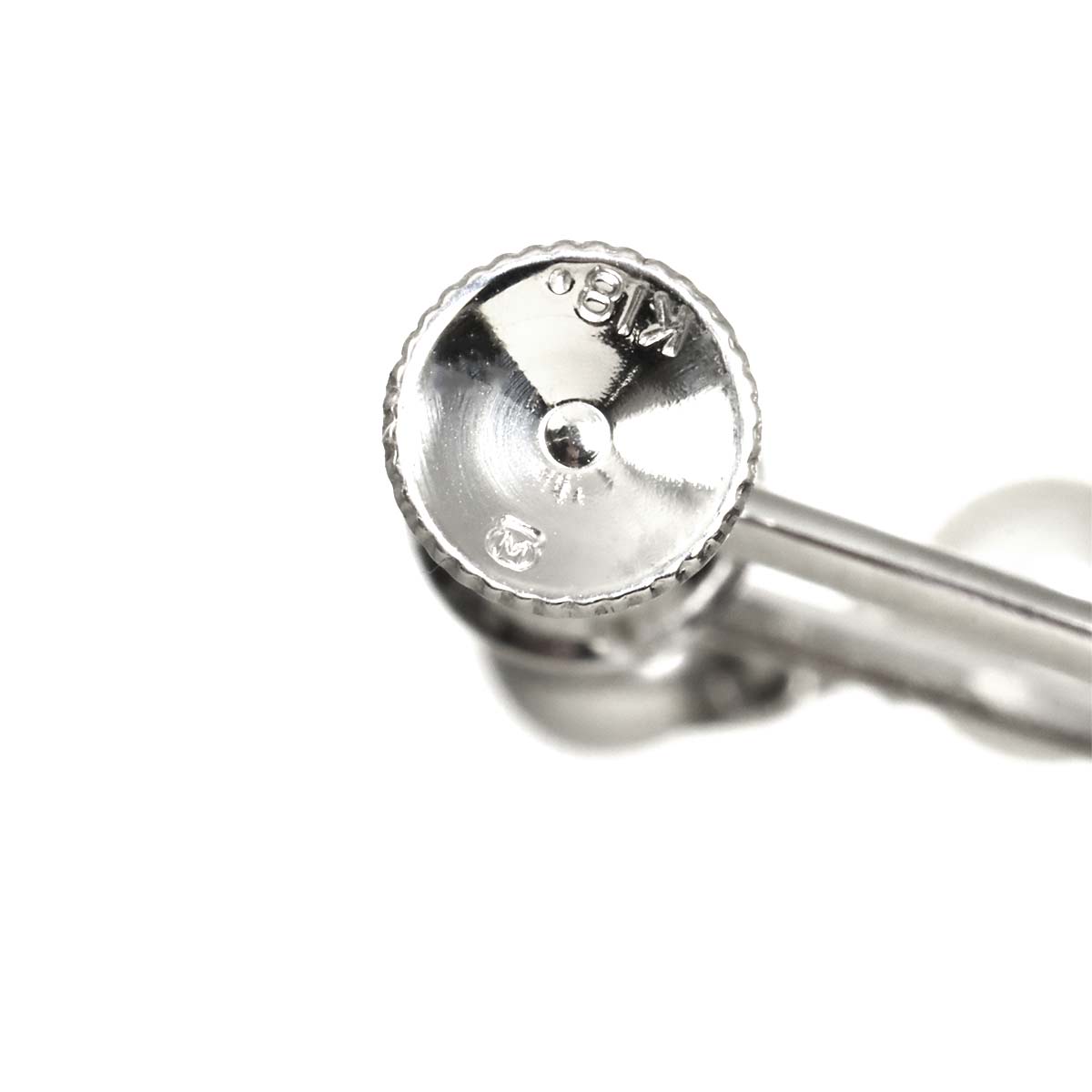 Akoya Pearl 5.5-4.2mm Diamond Earrings 18K WG 750
