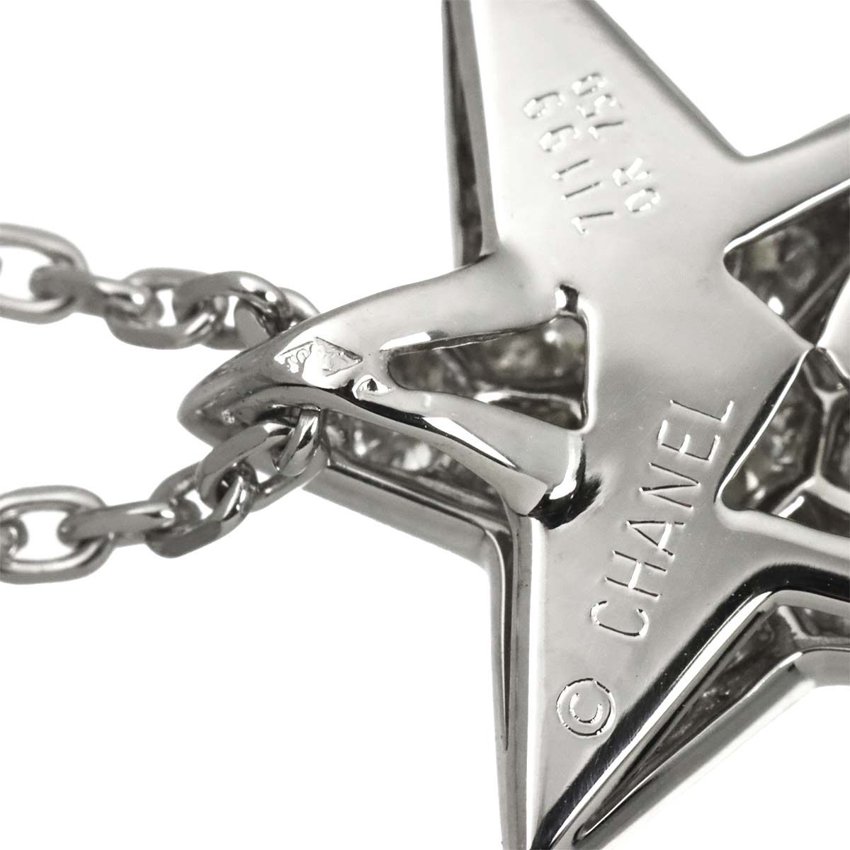 Comet Diamond Necklace LM 18K White Gold 750