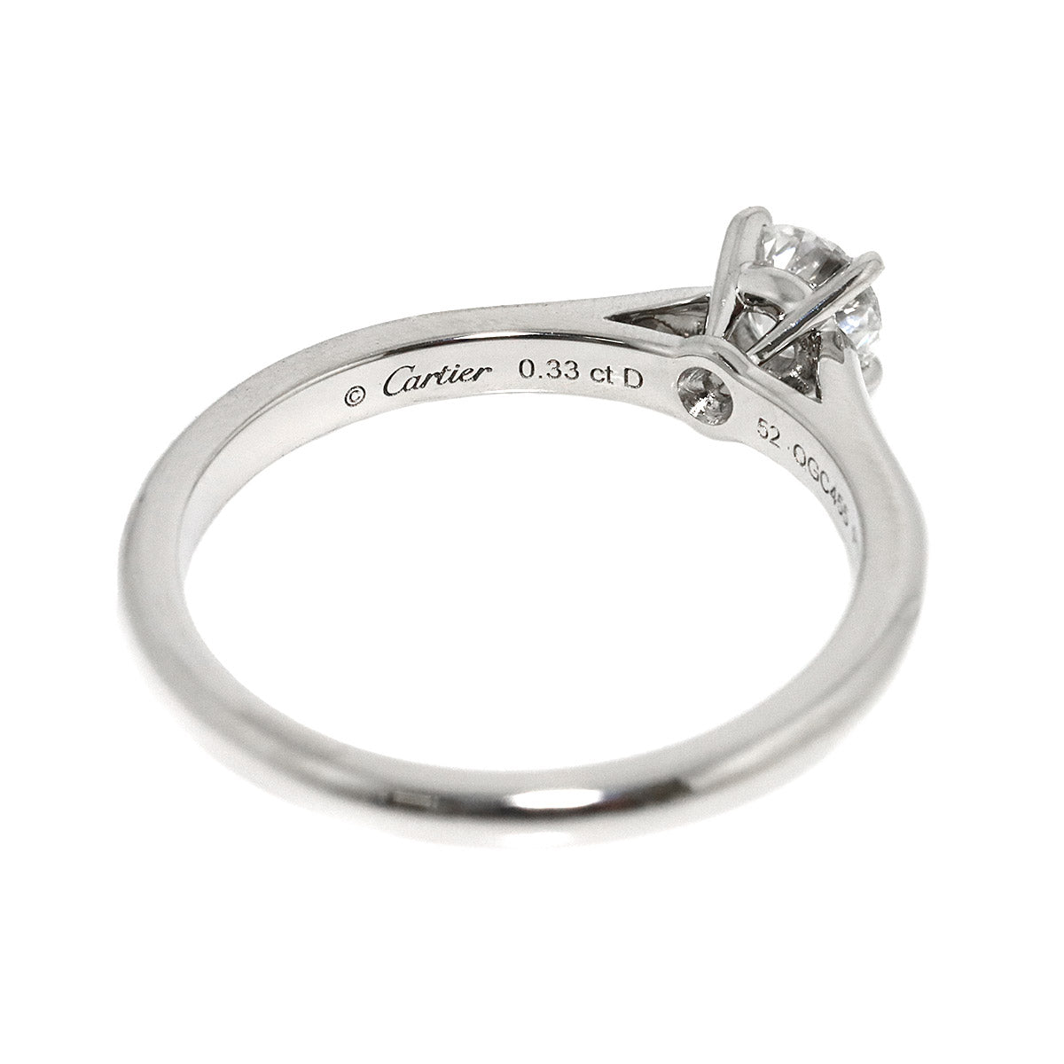 Diamond 0.33ct E/IF/3EX Ring Platinum size52 5.75-6(US)