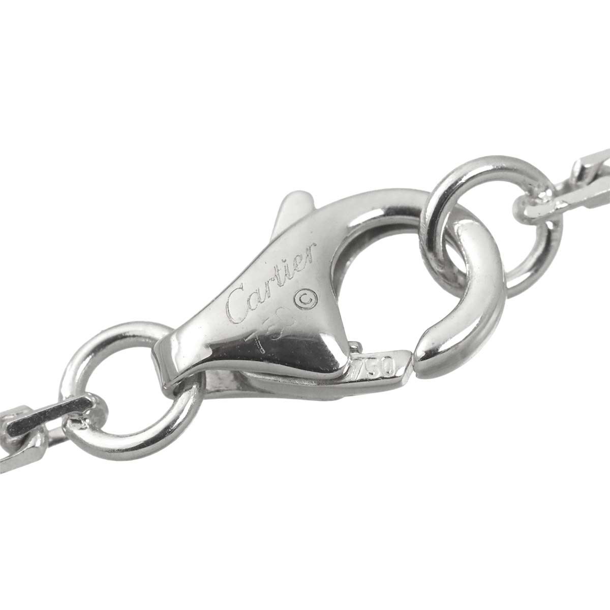 Baby Love Diamond Ceramic Necklace 18K K18 WG White Gold 750