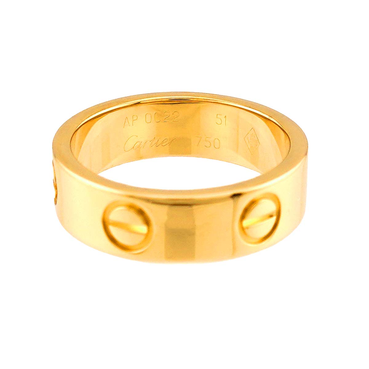 Love Ring 18K Yellow Gold 750 size51 5.25(US)