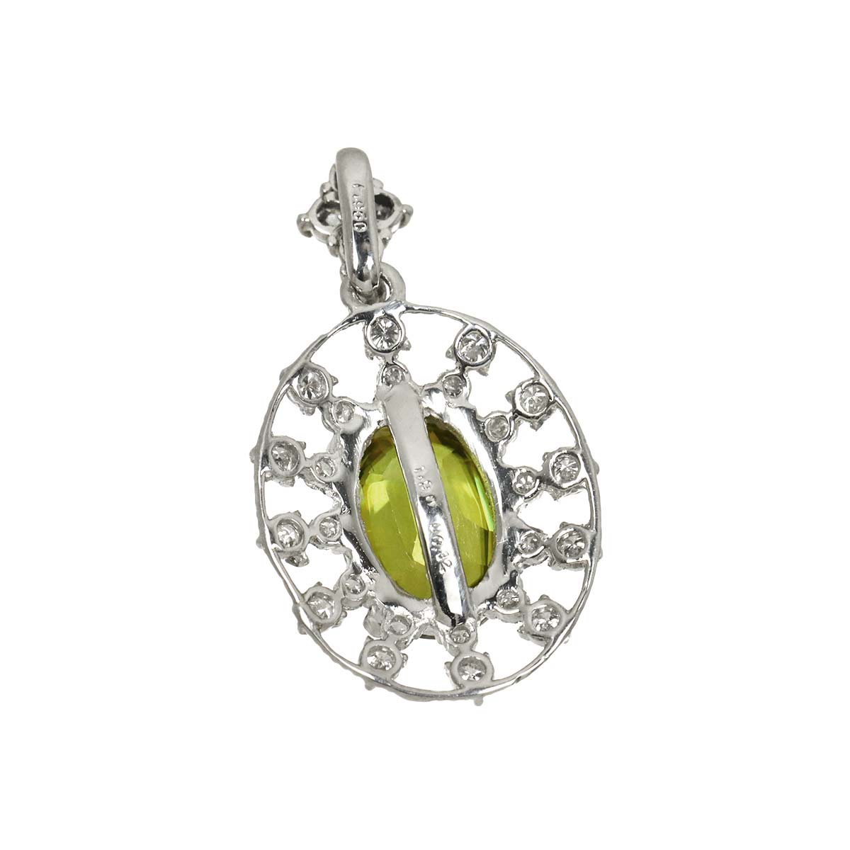 Sphene 1.90ct Diamond 0.32ct Pendant Top Pt Platinum