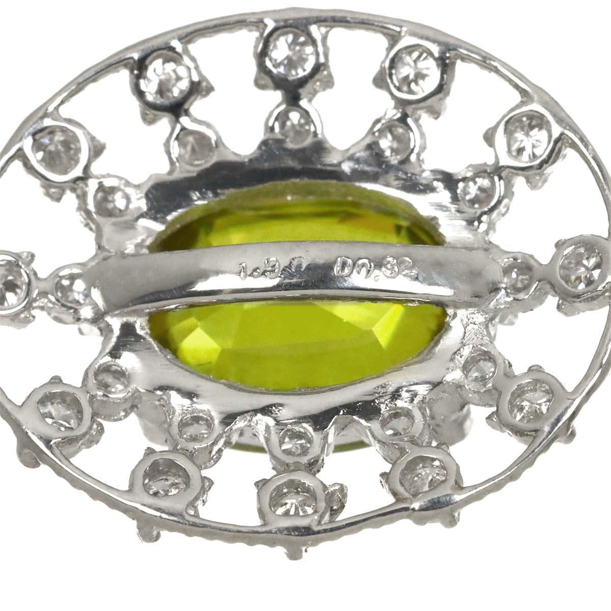 Sphene 1.90ct Diamond 0.32ct Pendant Top Pt Platinum