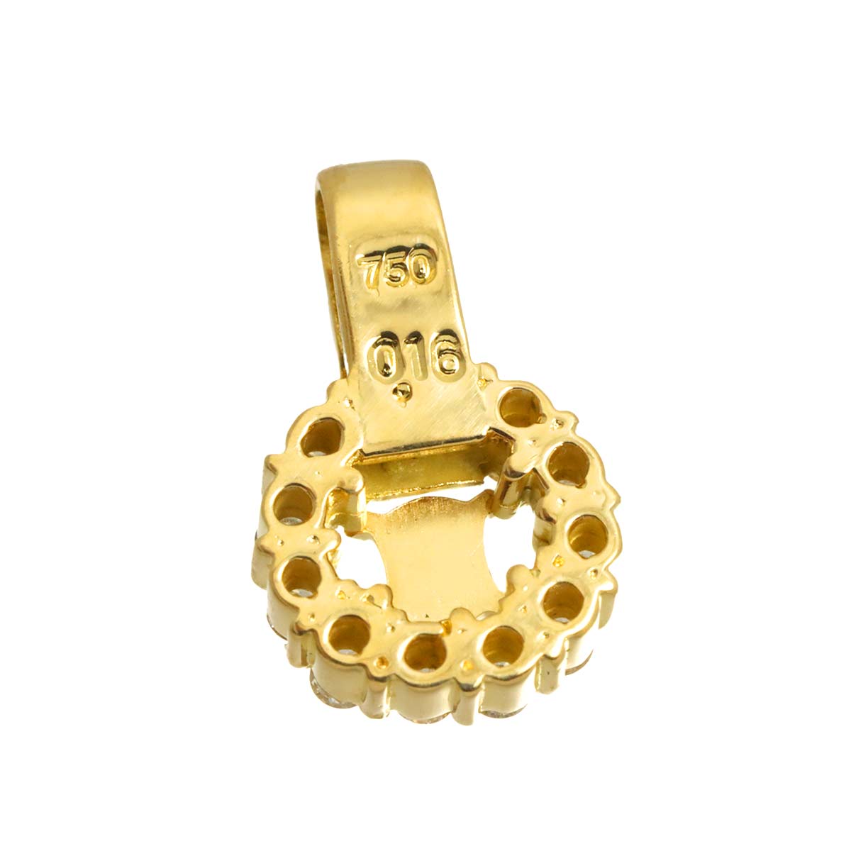 Triomphe Diamond 0.16ct Pendant Top K18 Yellow Gold 750