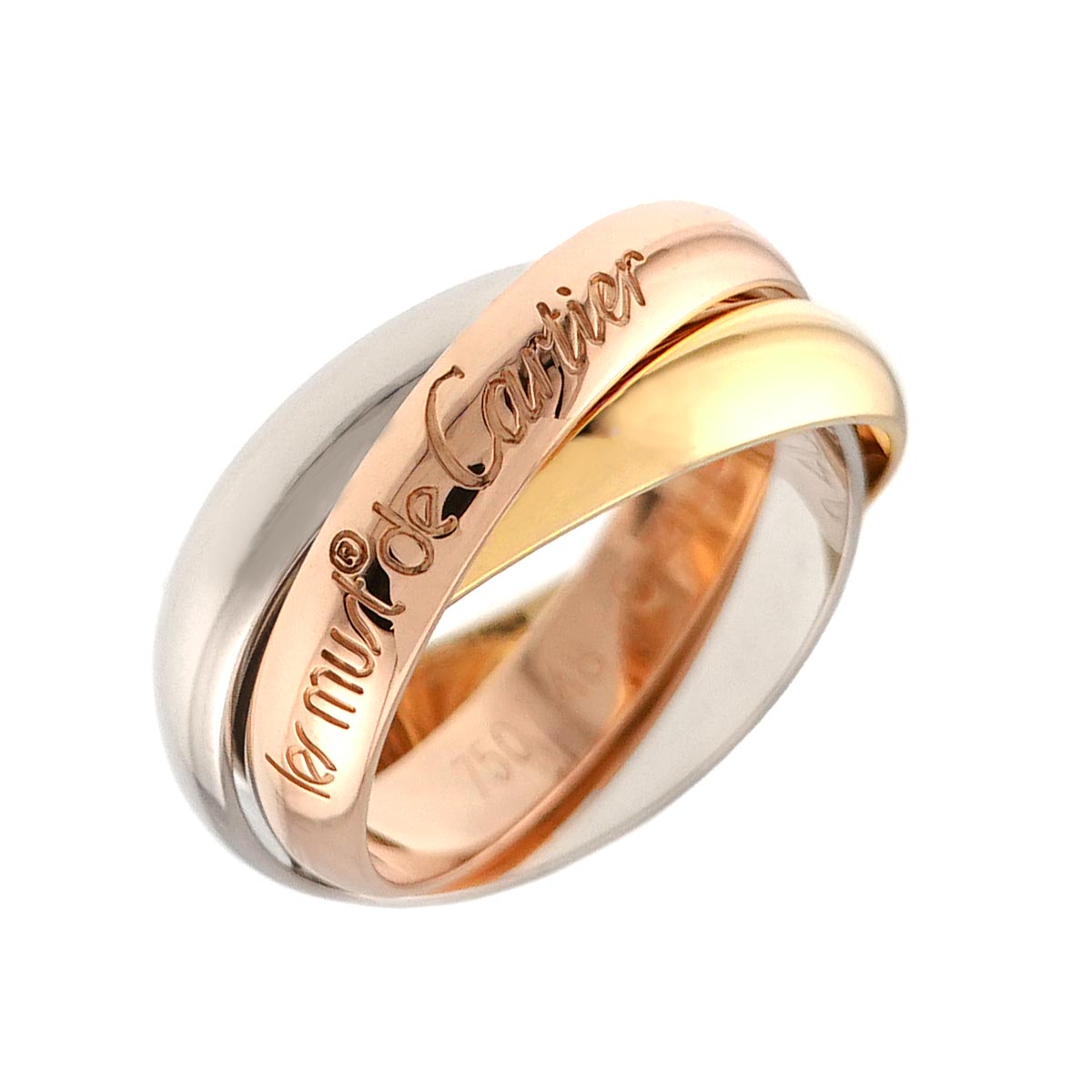Trinity Ring MM 18K YG WG PG 750 Size48 4.5(US)