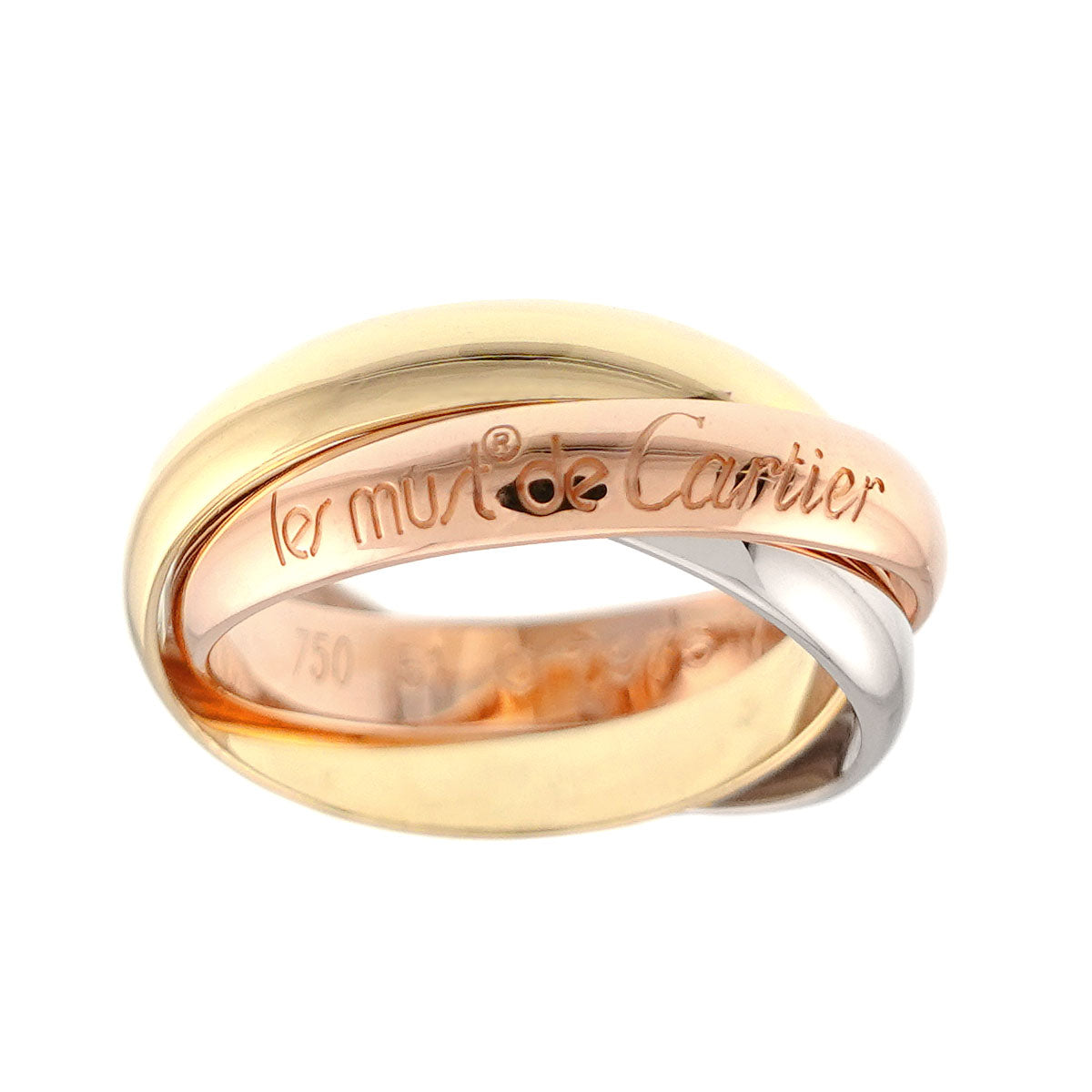 Trinity MM Ring 18K YG WG PG 750 Size51 5.5-5.75(US)
