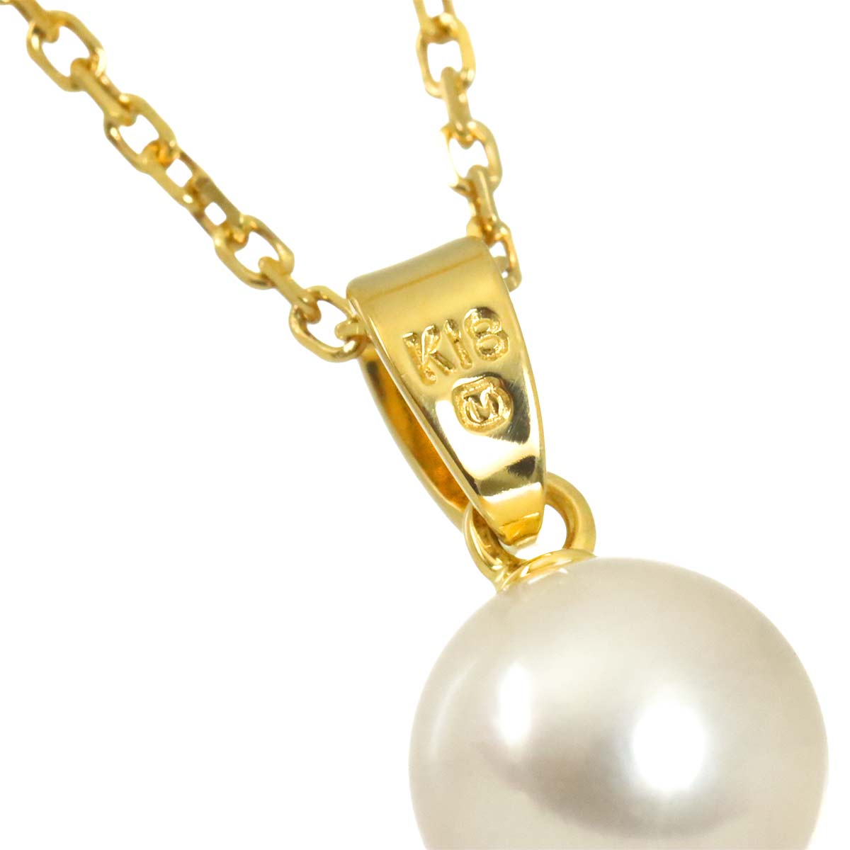 Akoya Pearl 7.1mm Necklace 18K YG 750