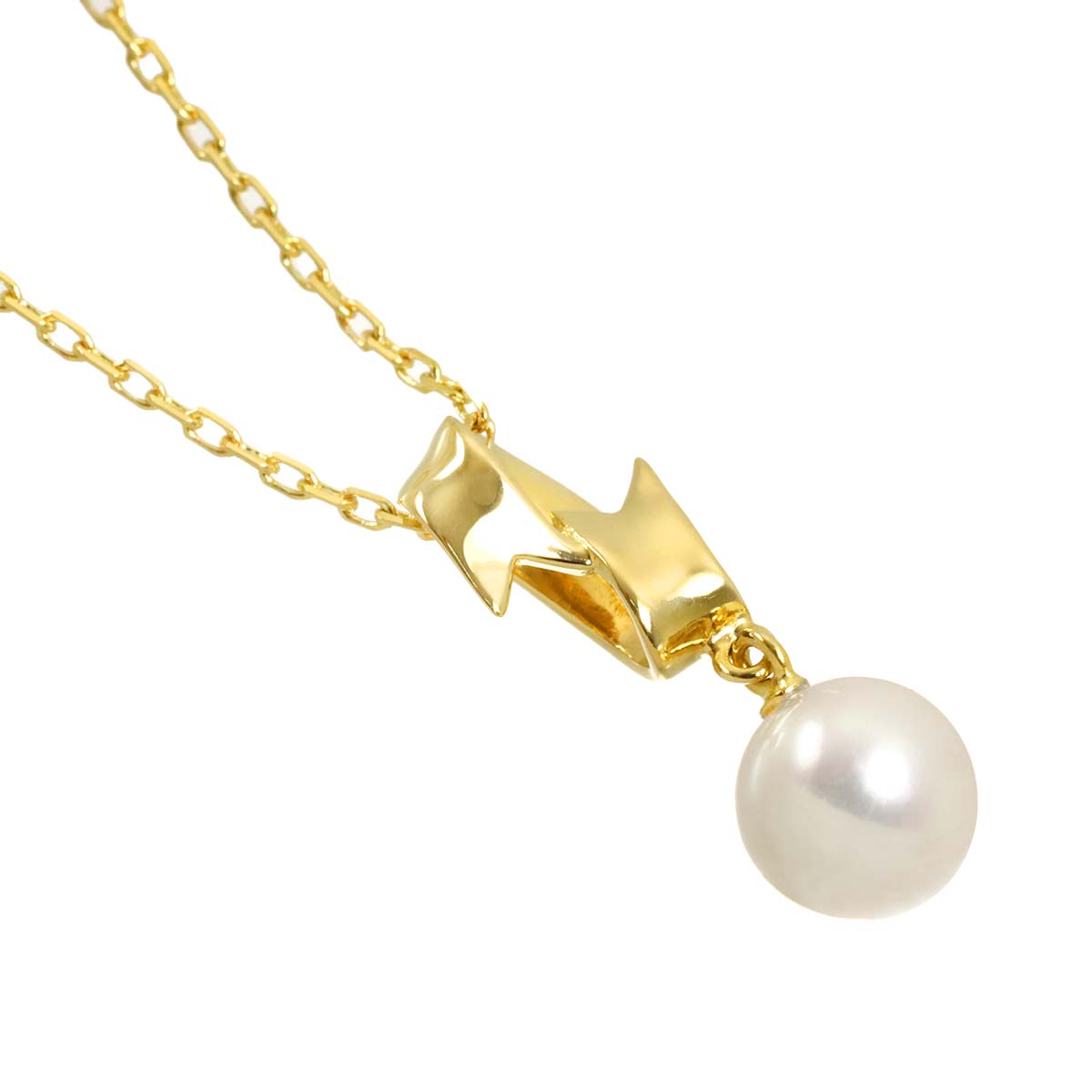 Akoya Pearl 6.9mm Necklace 18K YG 750