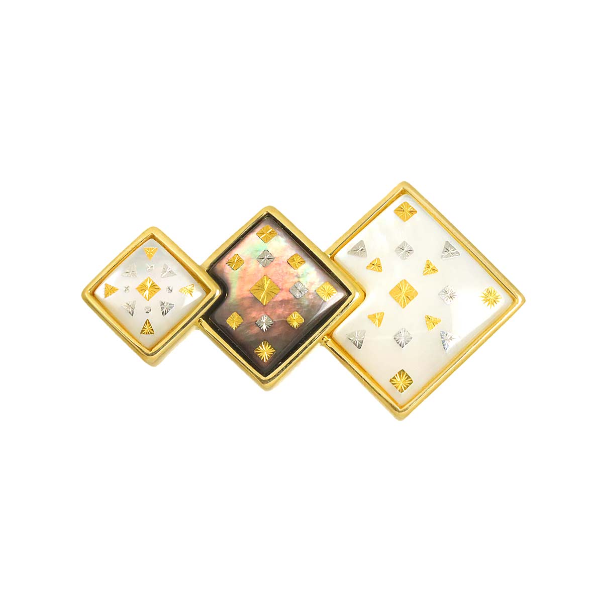 MOP Brooch 18K YG 750