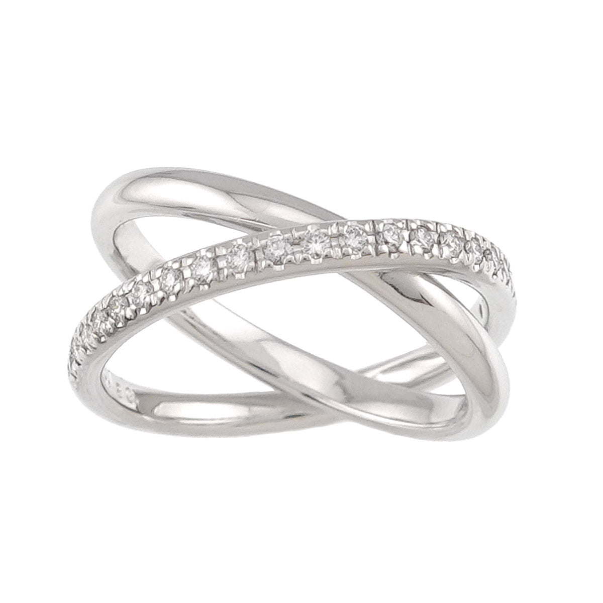 Diamond 0.18ct Ring 18K WG 750 size5.5-5.75(US)