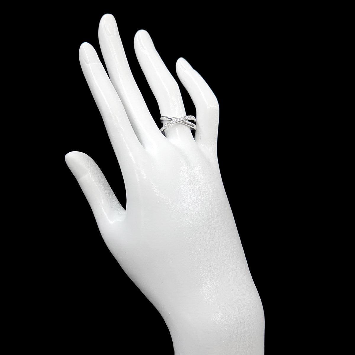 Diamond 0.18ct Ring 18K WG 750 size5.5-5.75(US)