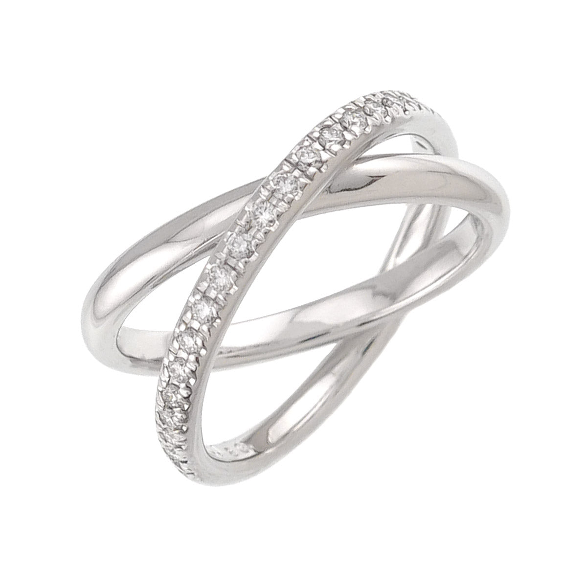 Diamond 0.18ct Ring 18K WG 750 size5.5-5.75(US)