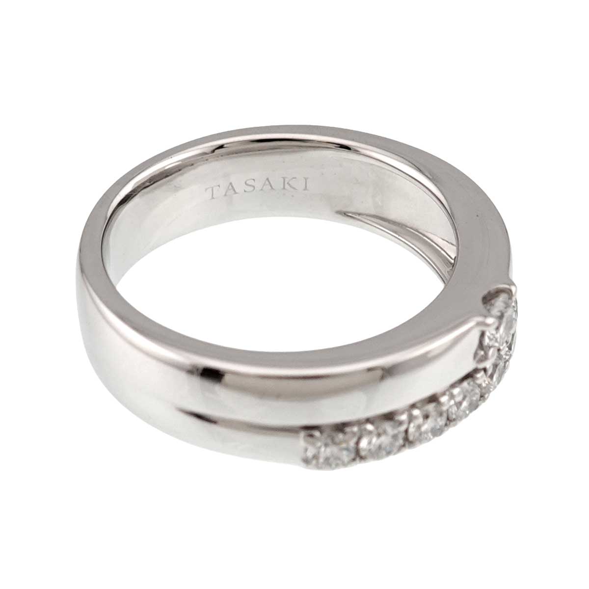 Diamond 0.46ct Ring 18K White Gold 750 Size5.5-5.75(US)