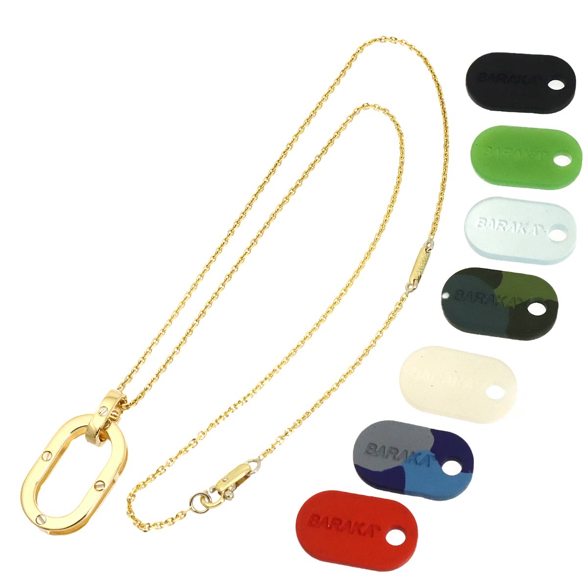 Rubber Necklace 18K Yellow Gold 750