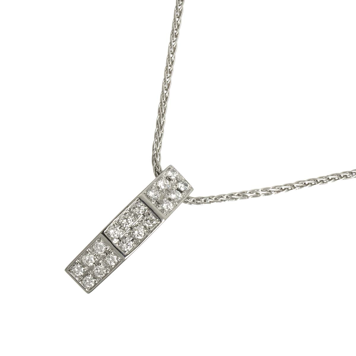 Diamond 0.35ct Ruby 0.02ct Necklace Platinum