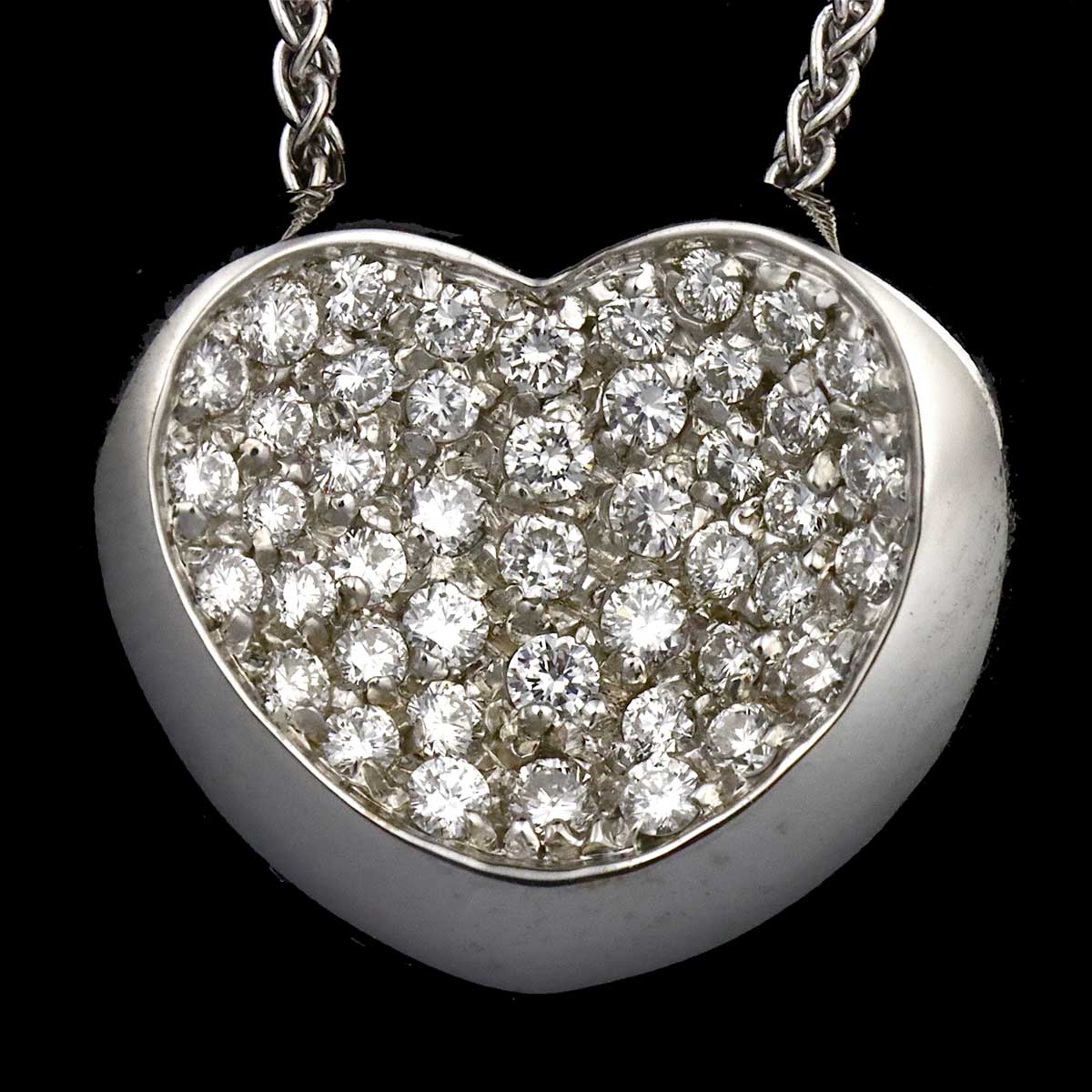 Diamond 0.30ct Necklace 18K White Gold 750
