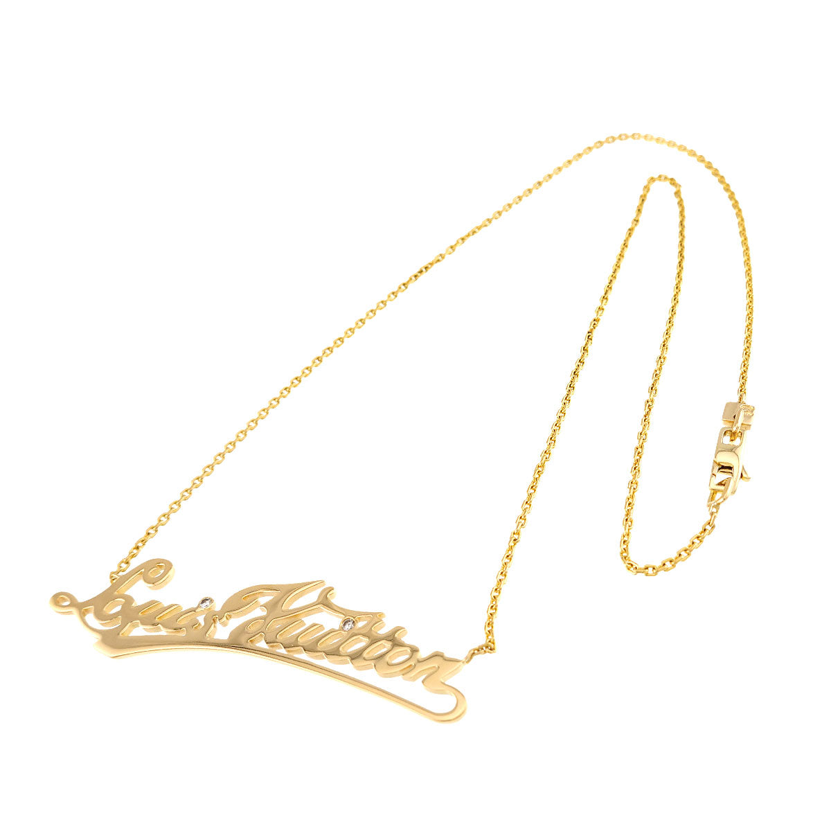 Logo ID Diamond Necklace 18K YG 750