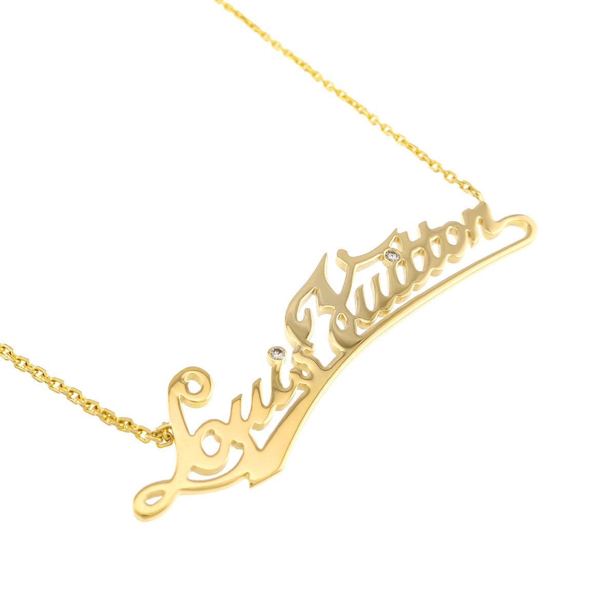 Logo ID Diamond Necklace 18K YG 750
