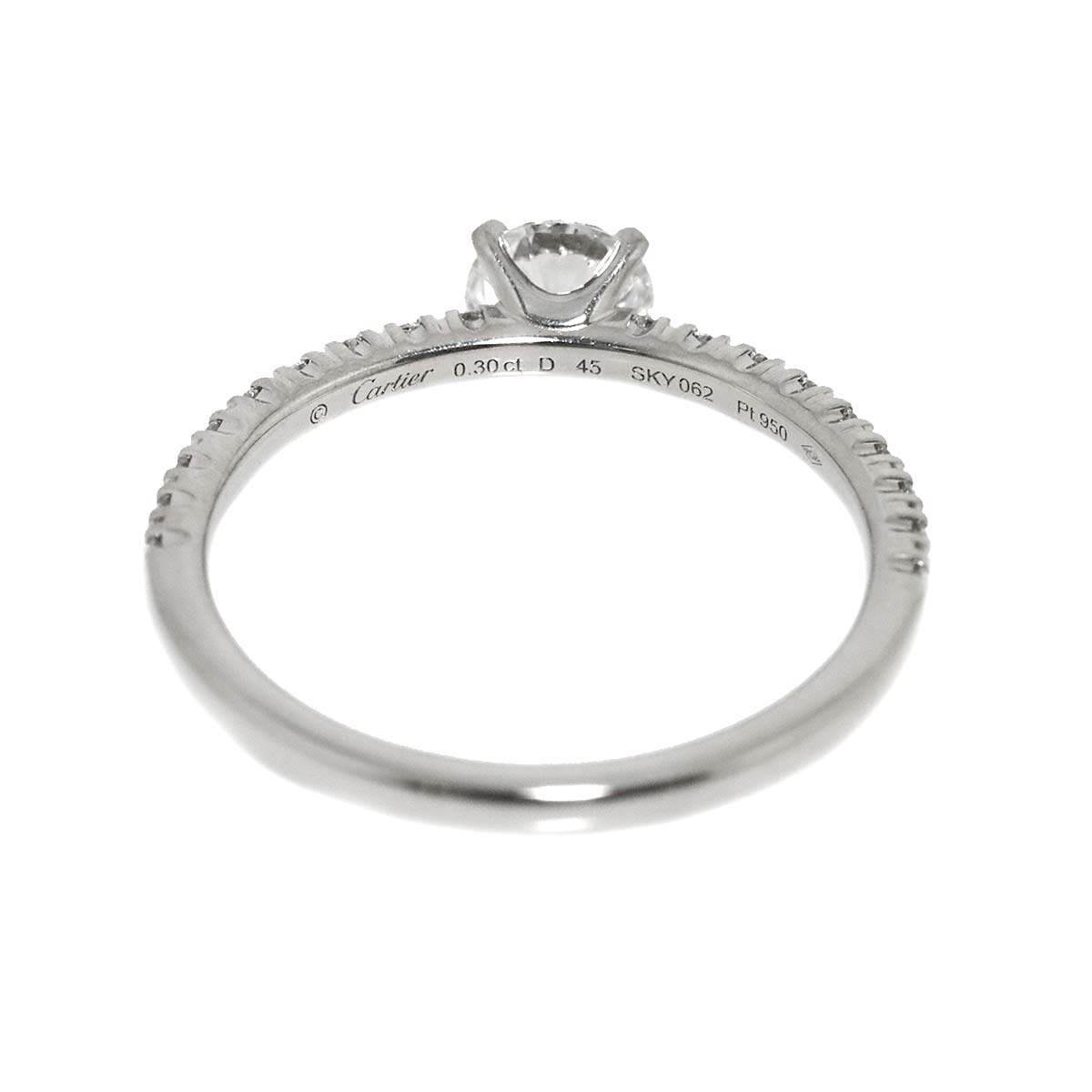 Half Diamond 0.30ct Ring Pt size45 3-3.25(US)