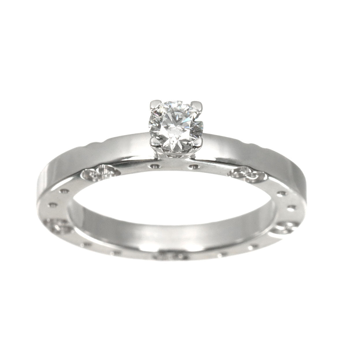 Icon Solitaire Diamond 0.24ct F/VVS1 Ring 18K WG size4.5-4.75(US)