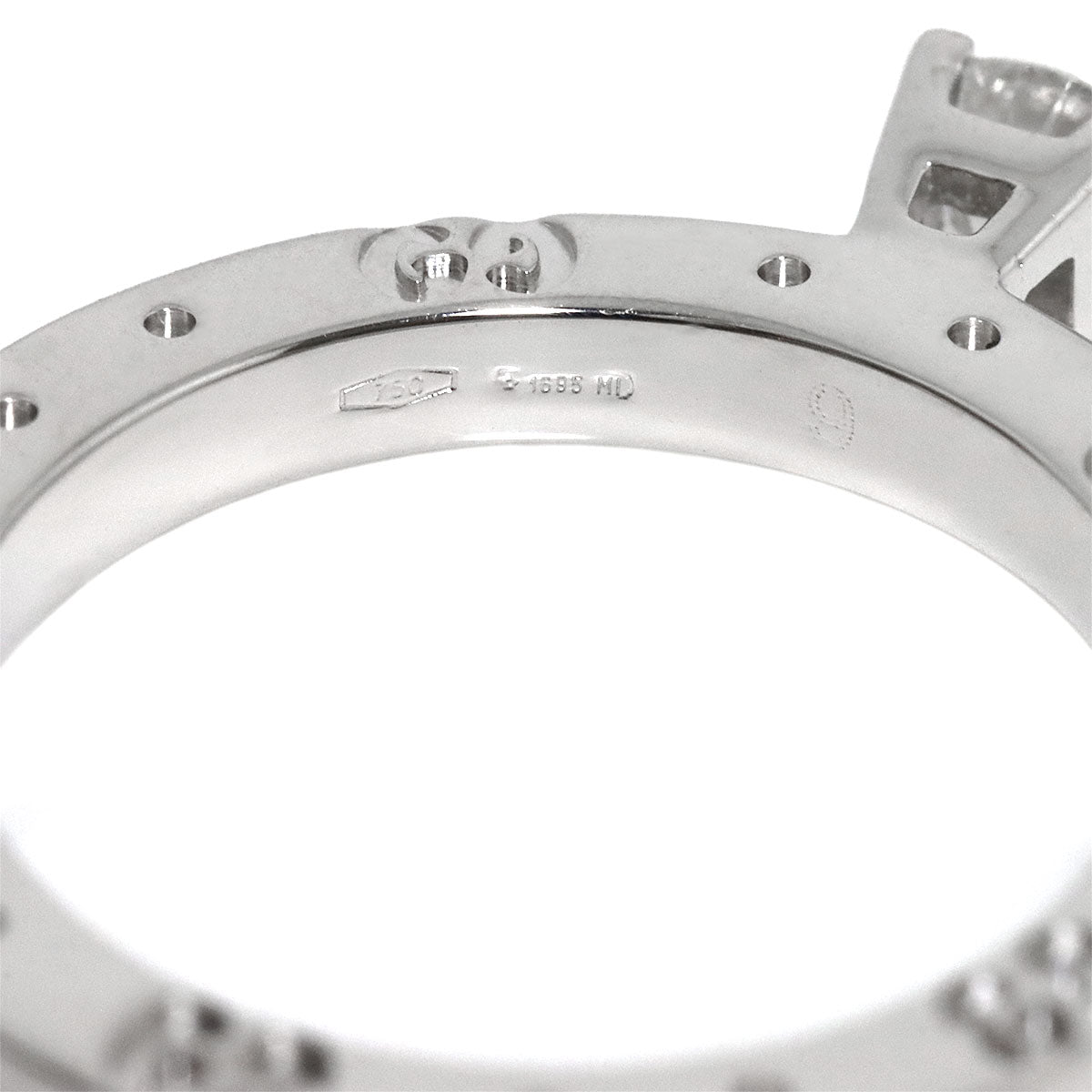 Icon Solitaire Diamond 0.24ct F/VVS1 Ring 18K WG size4.5-4.75(US)