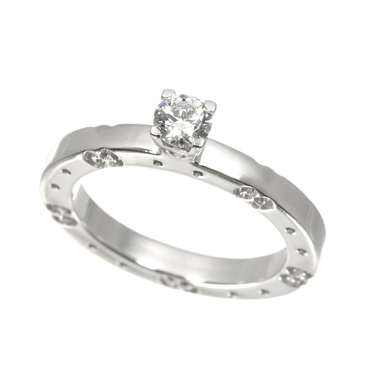Icon Solitaire Diamond 0.24ct F/VVS1 Ring 18K WG size4.5-4.75(US)