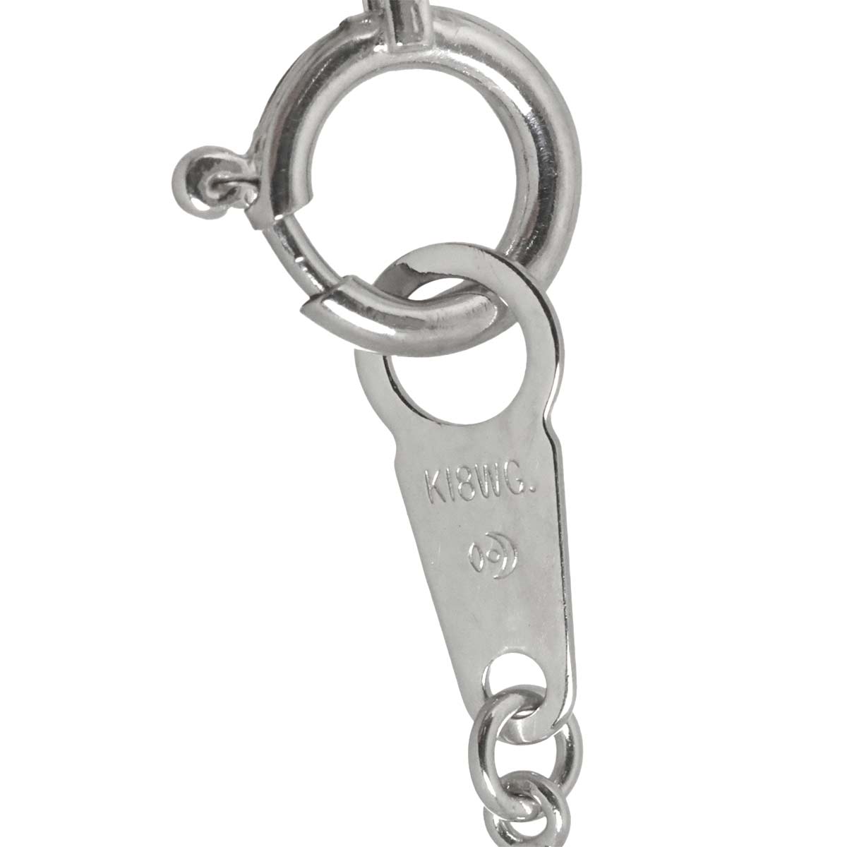 Sapphire Diamond 0.47ct Necklace 18K White Gold 750