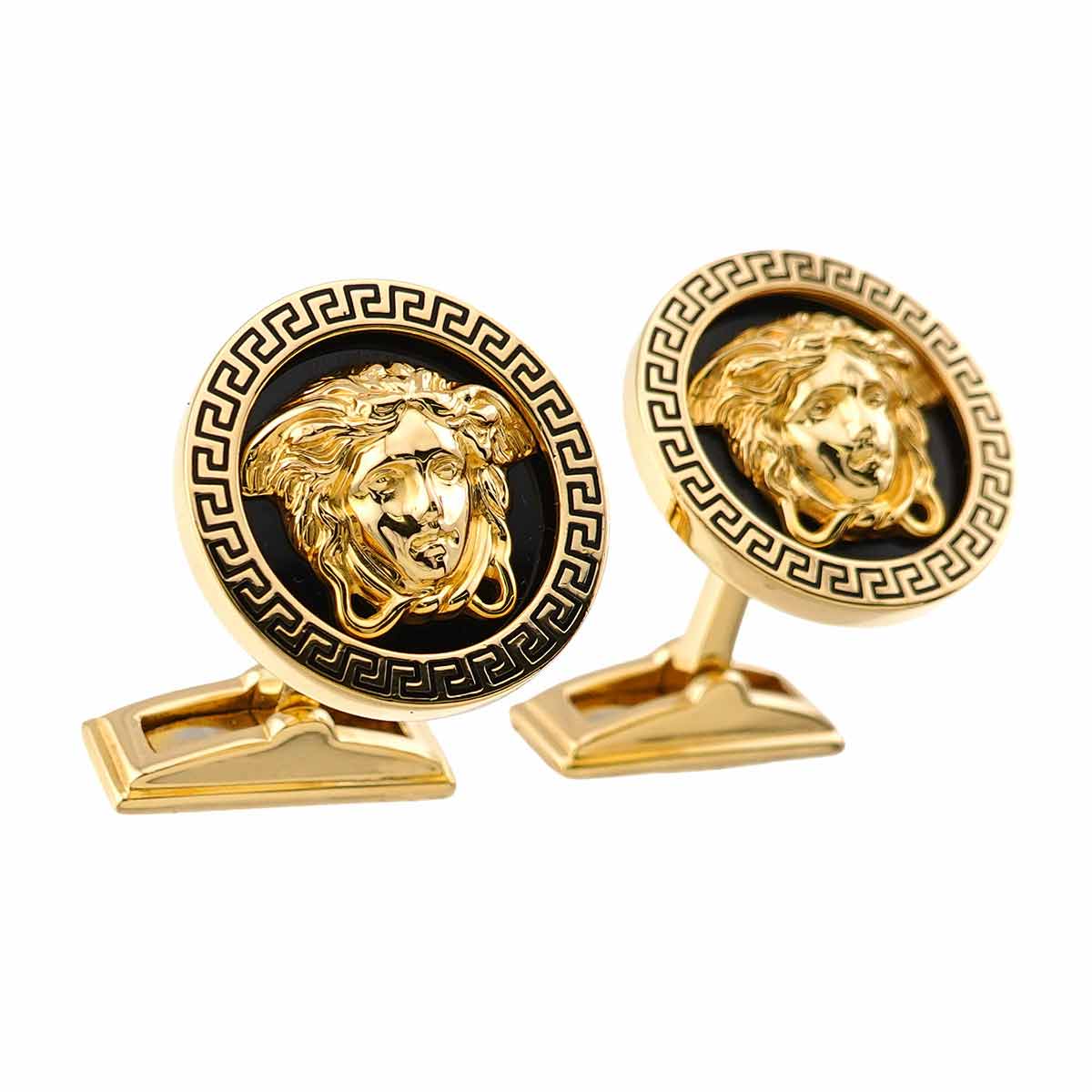 Onyx cuff links 18K Yellow Gold 750