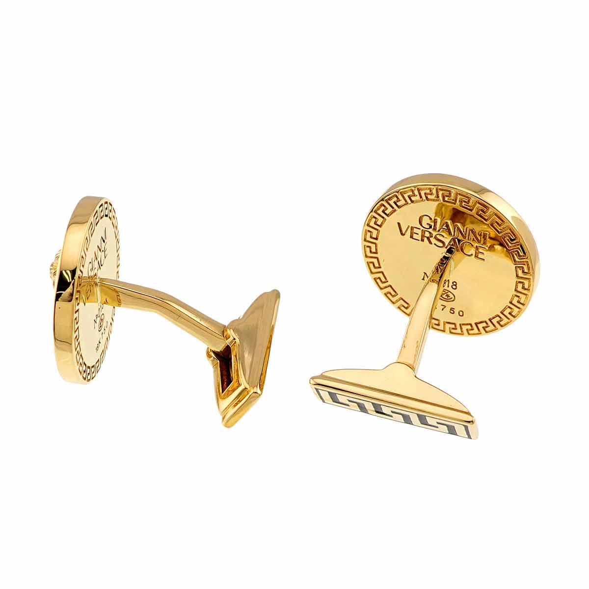 Onyx cuff links 18K Yellow Gold 750