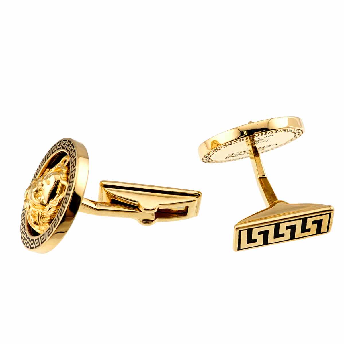 Onyx cuff links 18K Yellow Gold 750