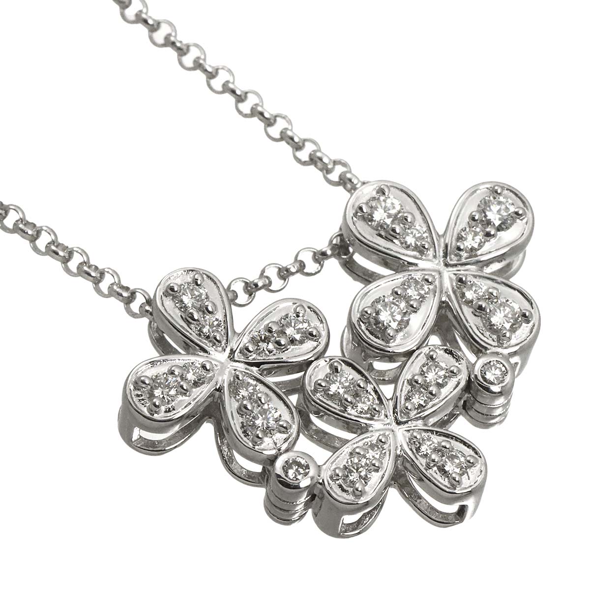 Diamond 0.45ct Necklace 18K White Gold 750
