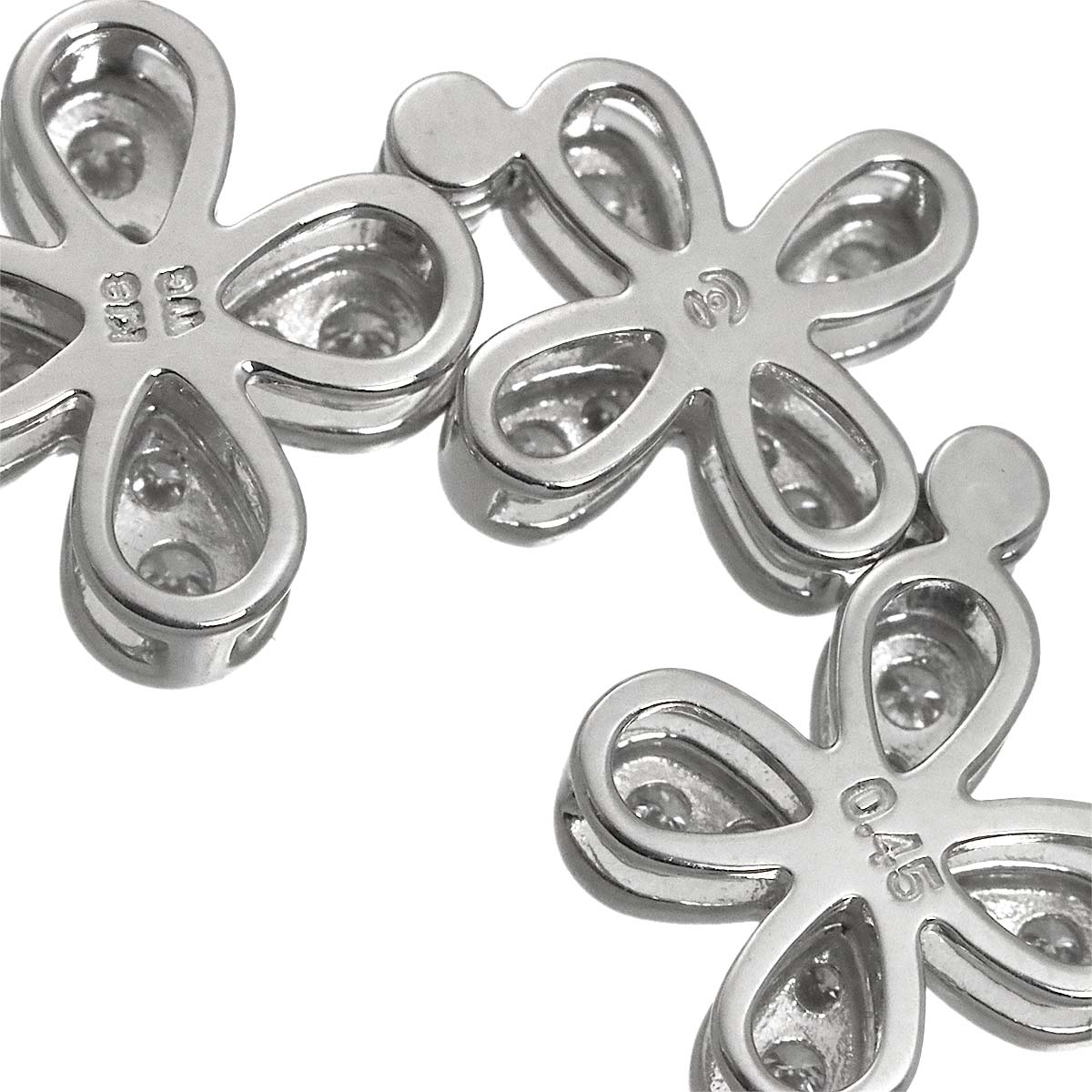 Diamond 0.45ct Necklace 18K White Gold 750
