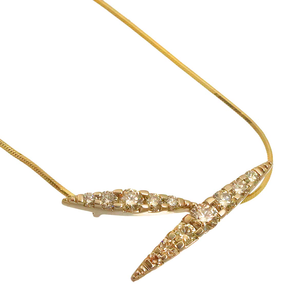 Diamond 1.20ct Necklace 18K Brown Gold 750