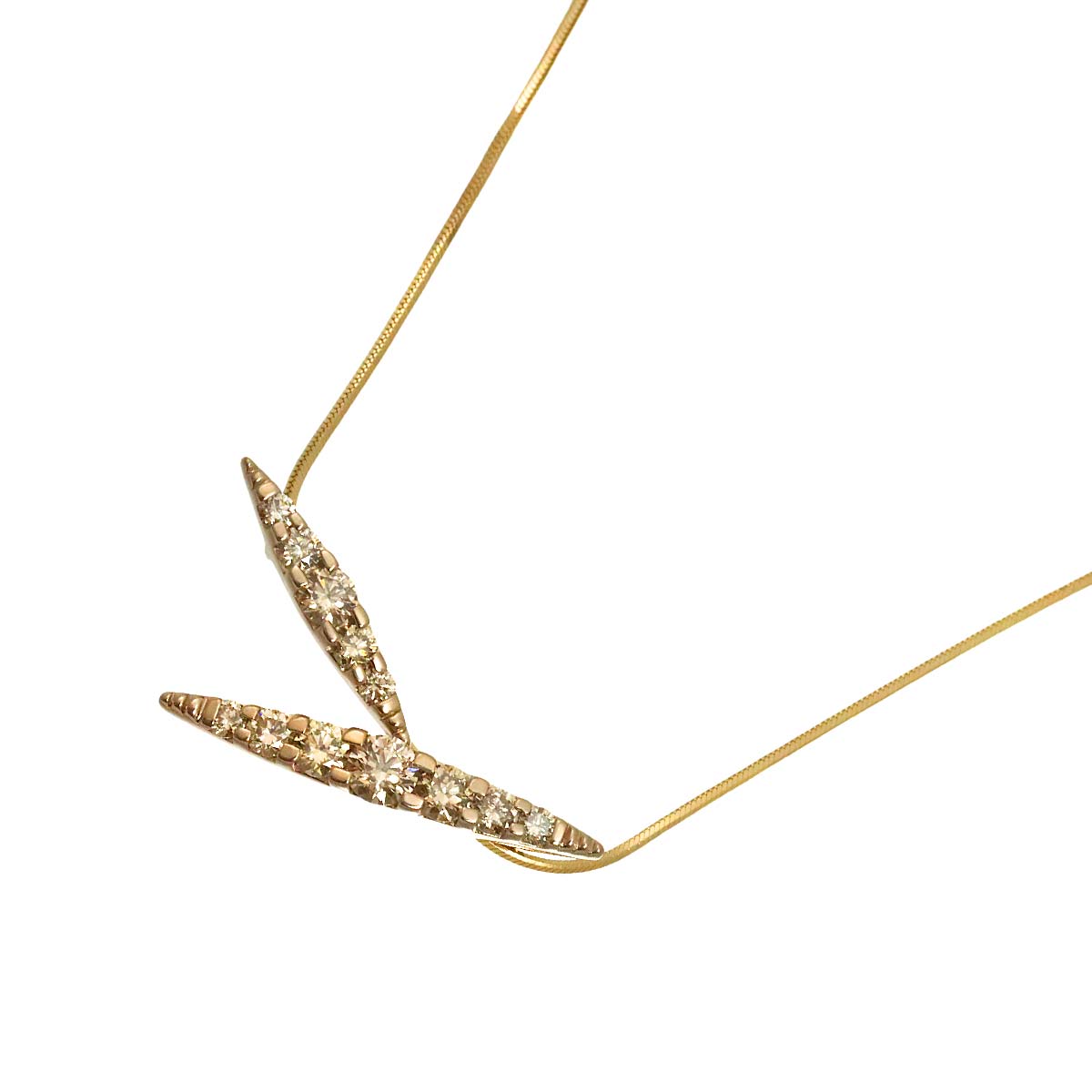 Diamond 1.20ct Necklace 18K Brown Gold 750