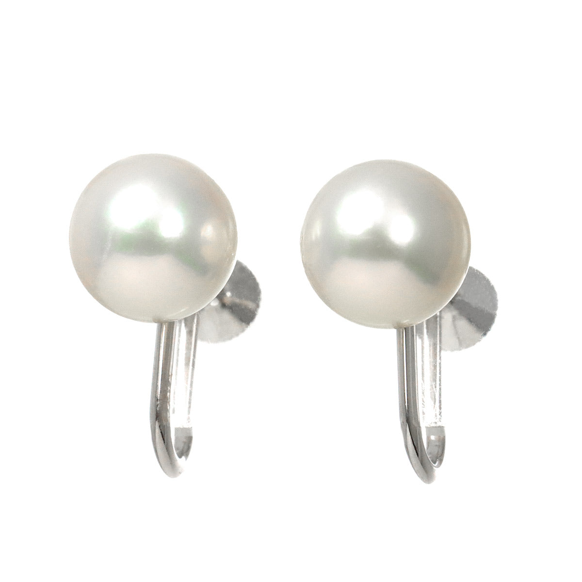 Akoya Pearl 8.8mm Earrings 14K White Gold 585