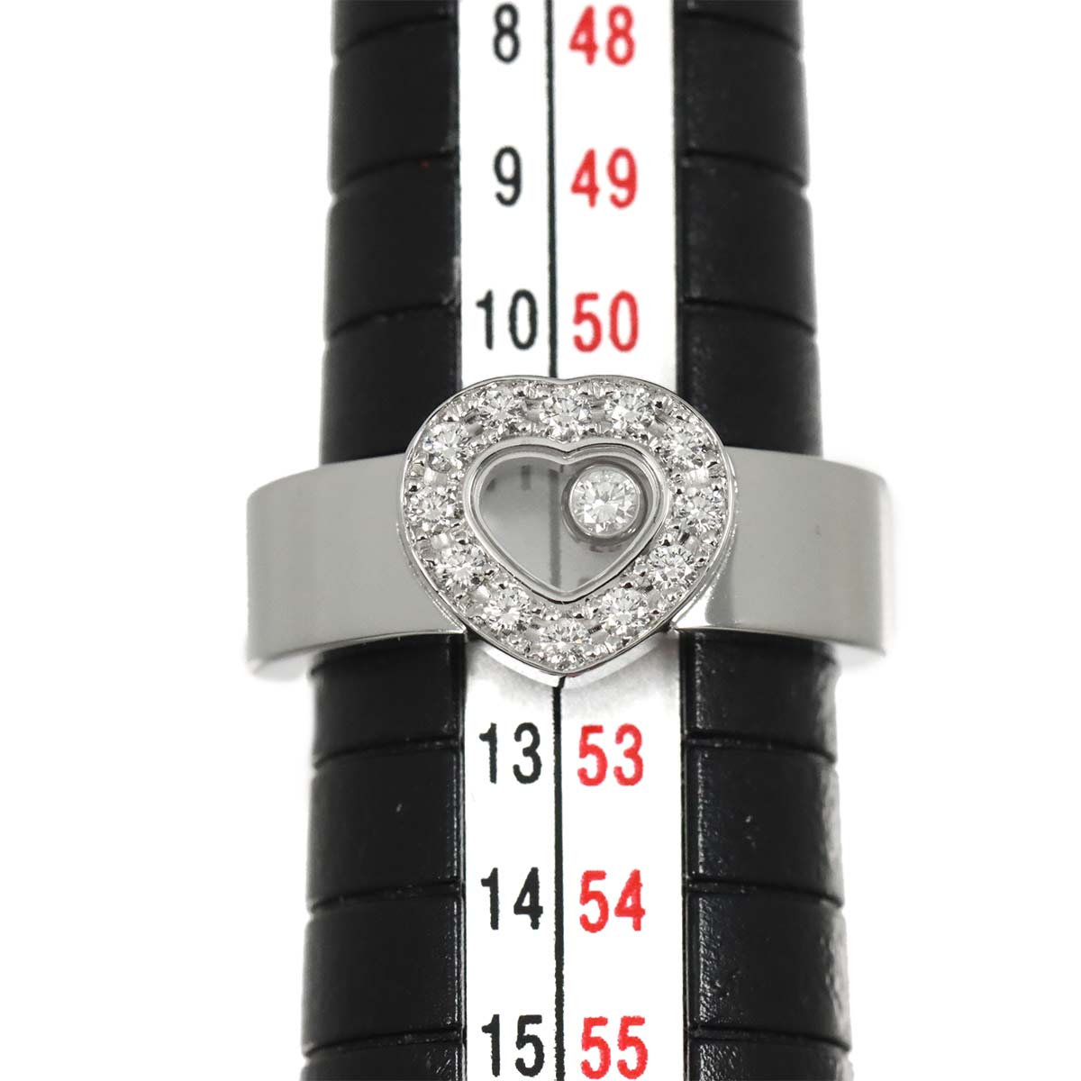Happy Diamond Heart Ring 18K White Gold 750 Size5.75-6(US)