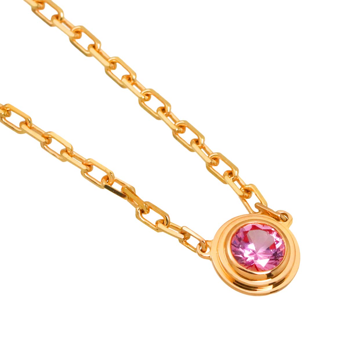 d Amour Sapphire Necklace 18K Pink Gold 750