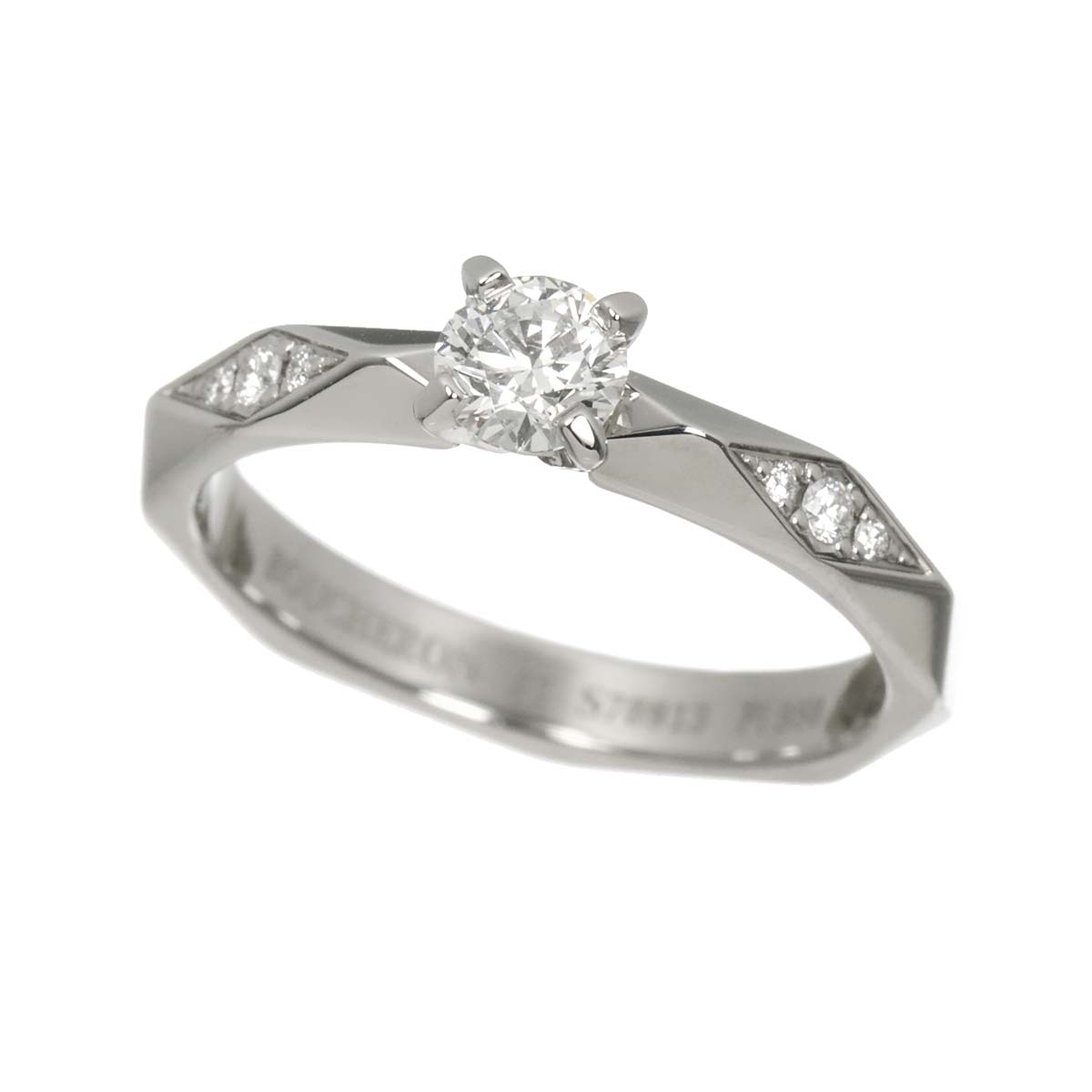 Facet Diamond 0.30ct D/IF/3EX Ring Platinum 5.25-5.5(US)