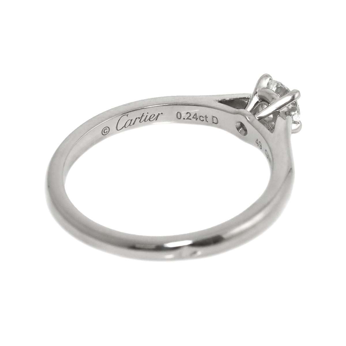Diamond 0.24ct D/VS2/EX Ring Platinum size49 4.75-5(US)