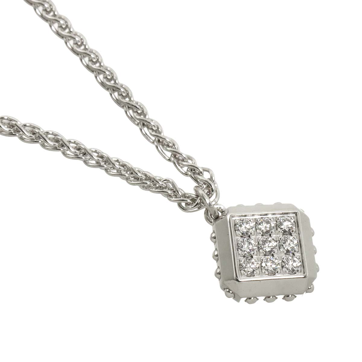 Pendentif Diamond Necklace 18K WG 750