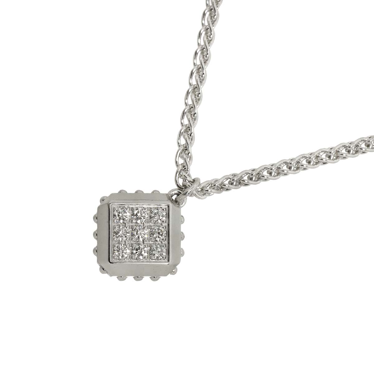 Pendentif Diamond Necklace 18K WG 750