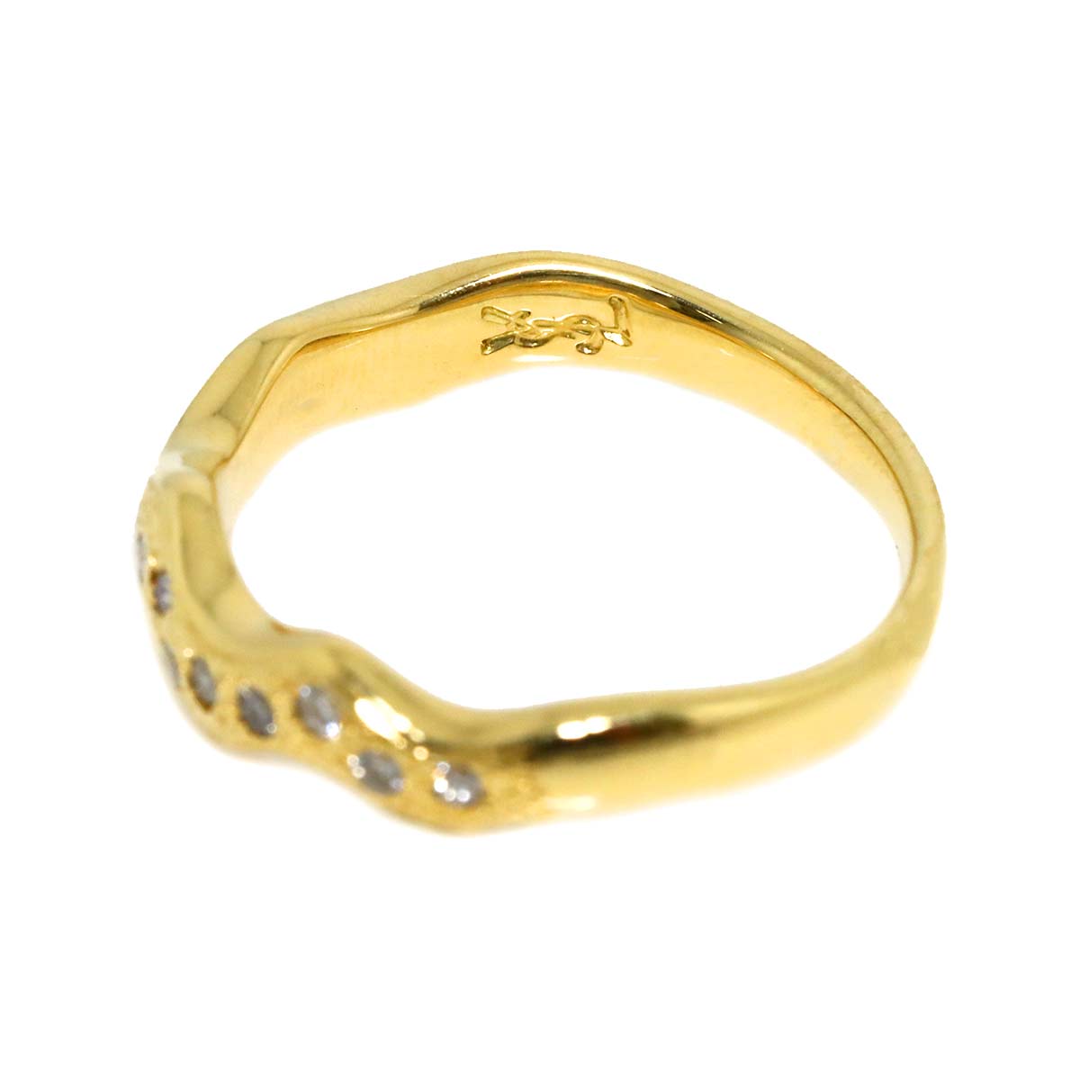 Diamond Ring 18K YG PG 750 size5.75-6(US)