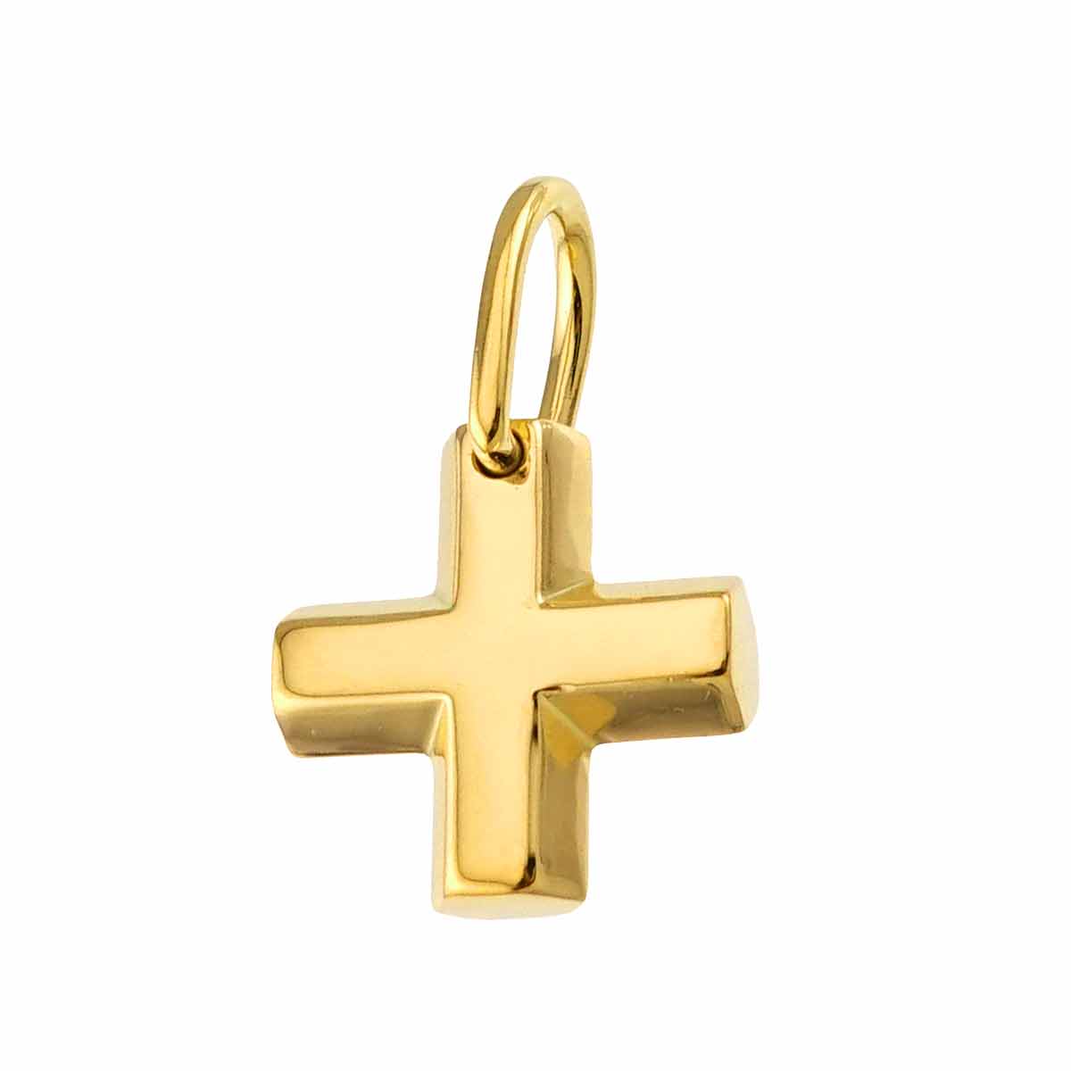 Greek Cross Pendant Top 18K YG 750
