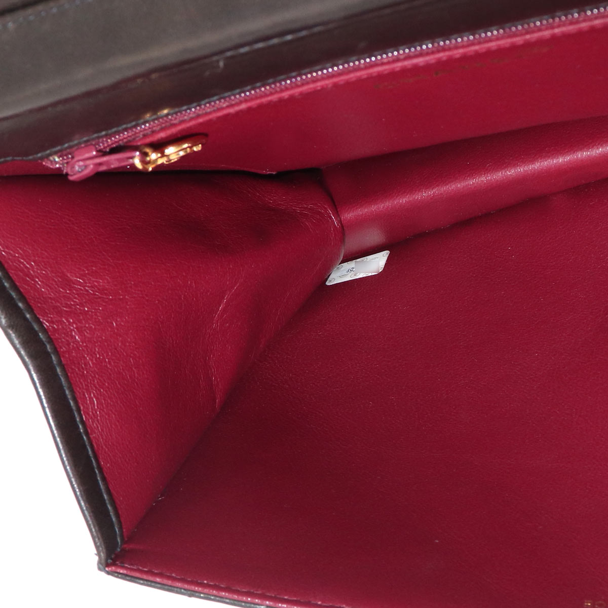 Matelasse Chain Shoulder Bag Leather Black Vintage