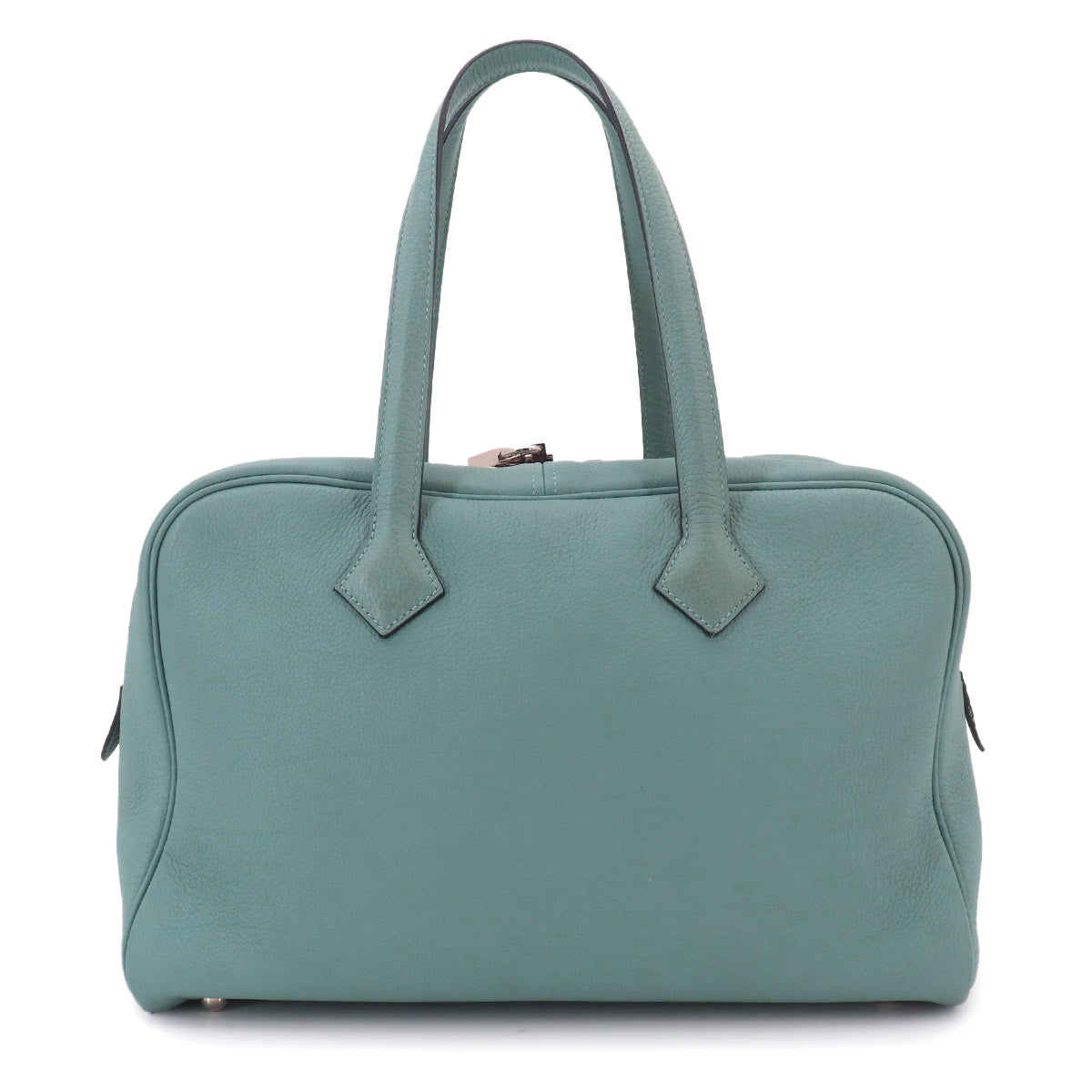 Victoria 35 Hand Bag Taurillon Clemence Ciel Purse