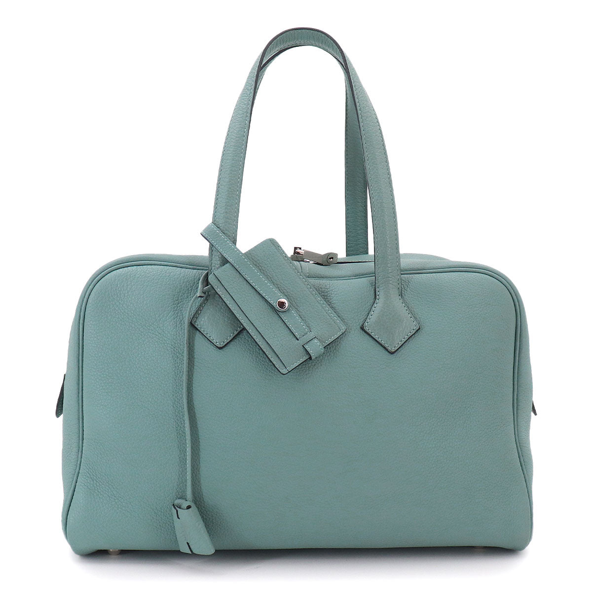 Victoria 35 Hand Bag Taurillon Clemence Ciel Purse