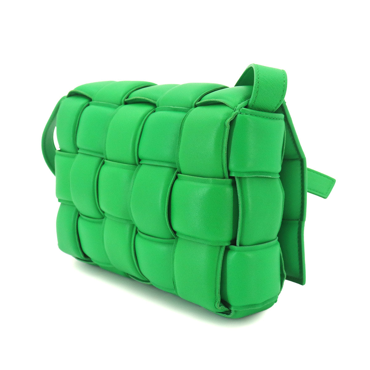 Intrecciato Padded Cassette Shoulder Bag Green